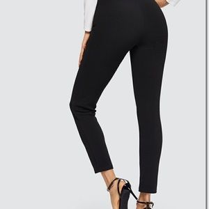 Black Belted Paperbag Pants